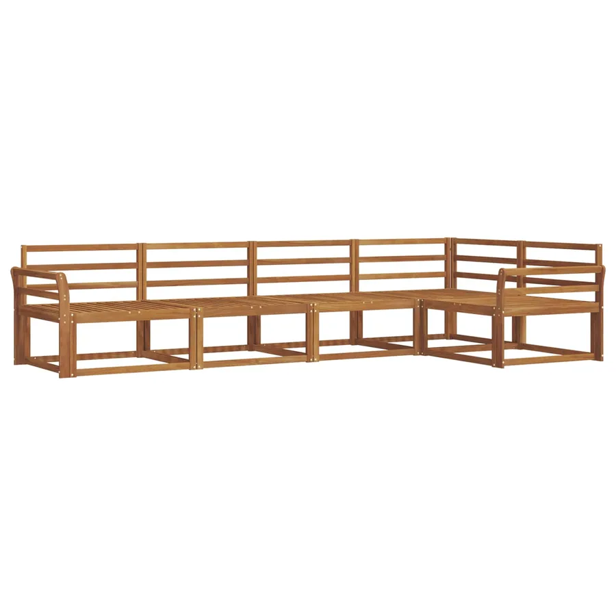 Ensemble de canapés d'extérieur 5 pcs Naturel - 2
