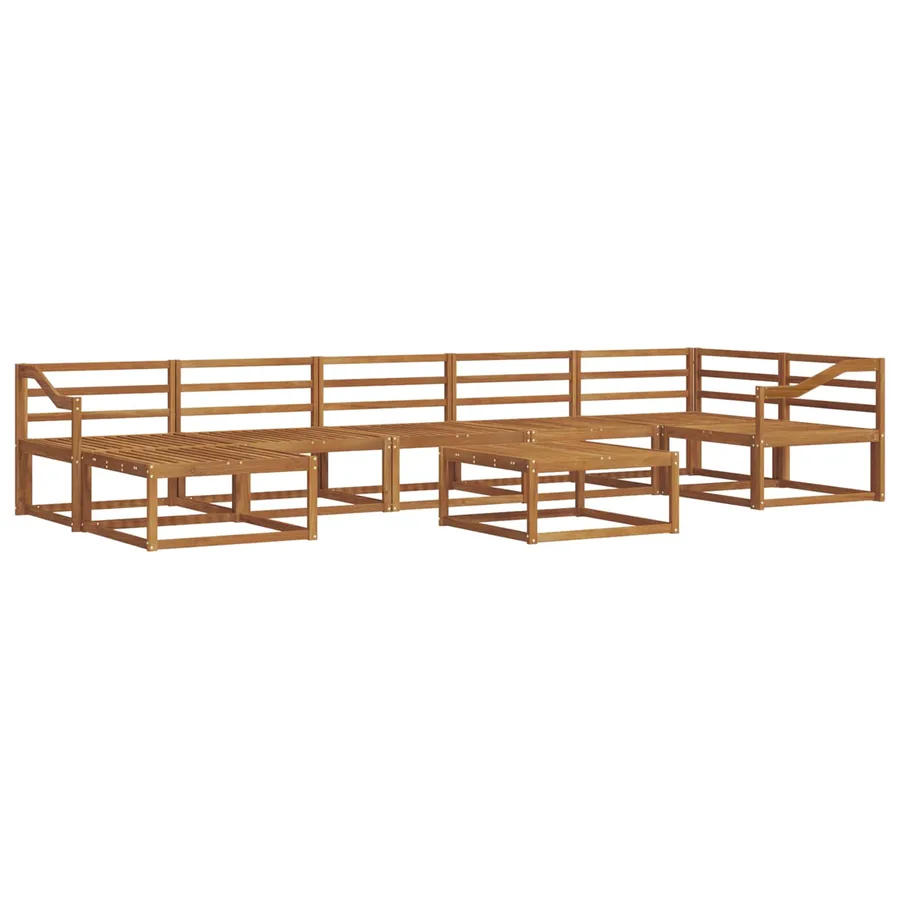 Ensemble de canapés d'extérieur 8 pcs Naturel - 2
