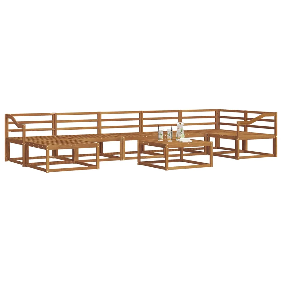 Ensemble de canapés d'extérieur 8 pcs Naturel - 3