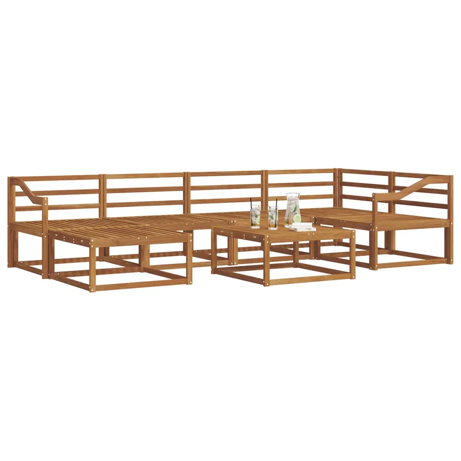 Ensemble de canapés d'extérieur 7 pcs Naturel - 3