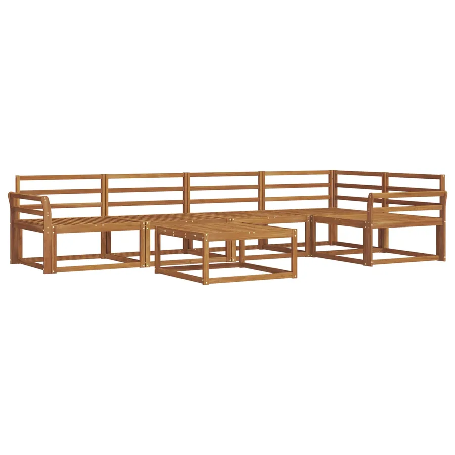 Ensemble de canapés d'extérieur 6 pcs Naturel - 2