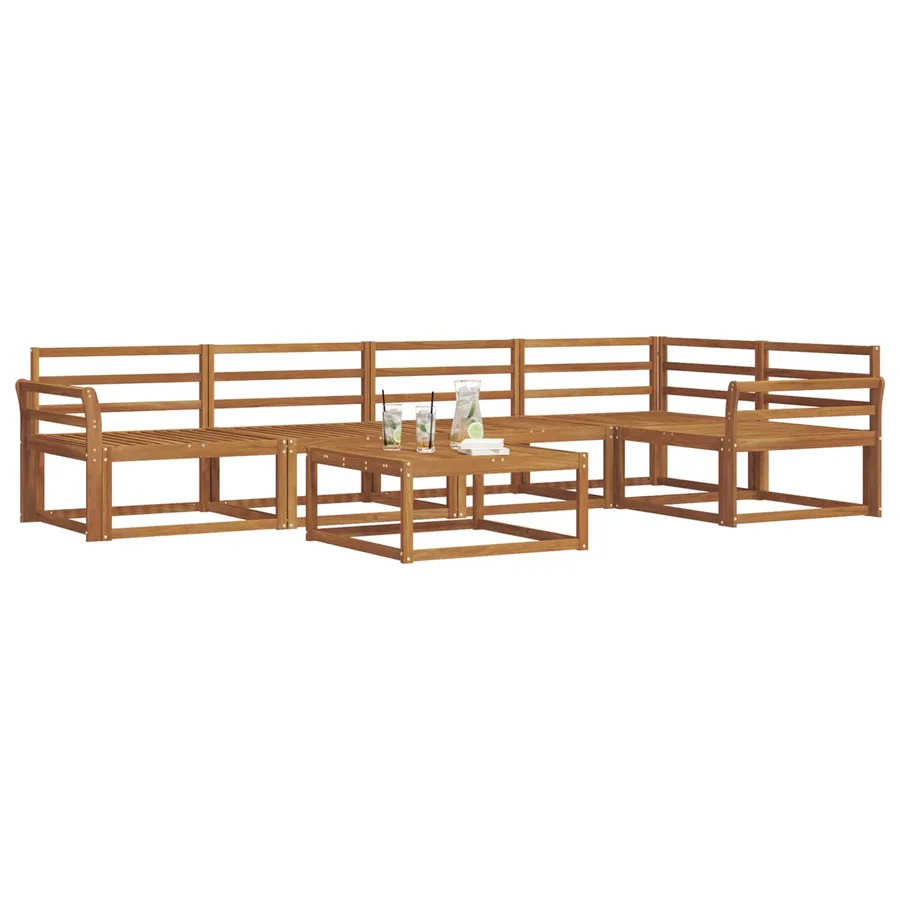 Ensemble de canapés d'extérieur 6 pcs Naturel - 3