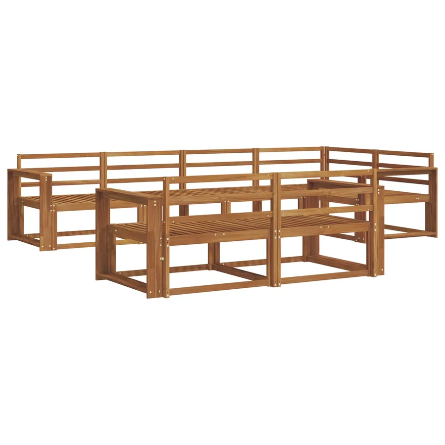 Ensemble de canapés d'extérieur 7 pcs Naturel - 2