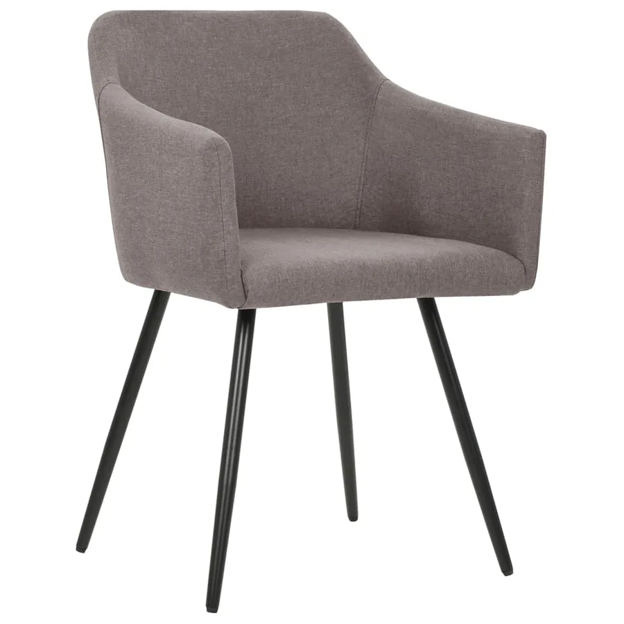 Chaises à manger lot de 2 taupe tissu - 2