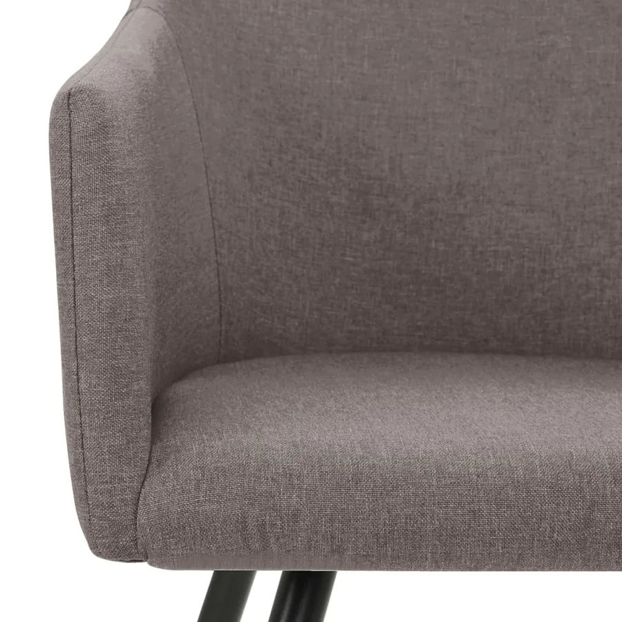 Chaises à manger lot de 2 taupe tissu - 5