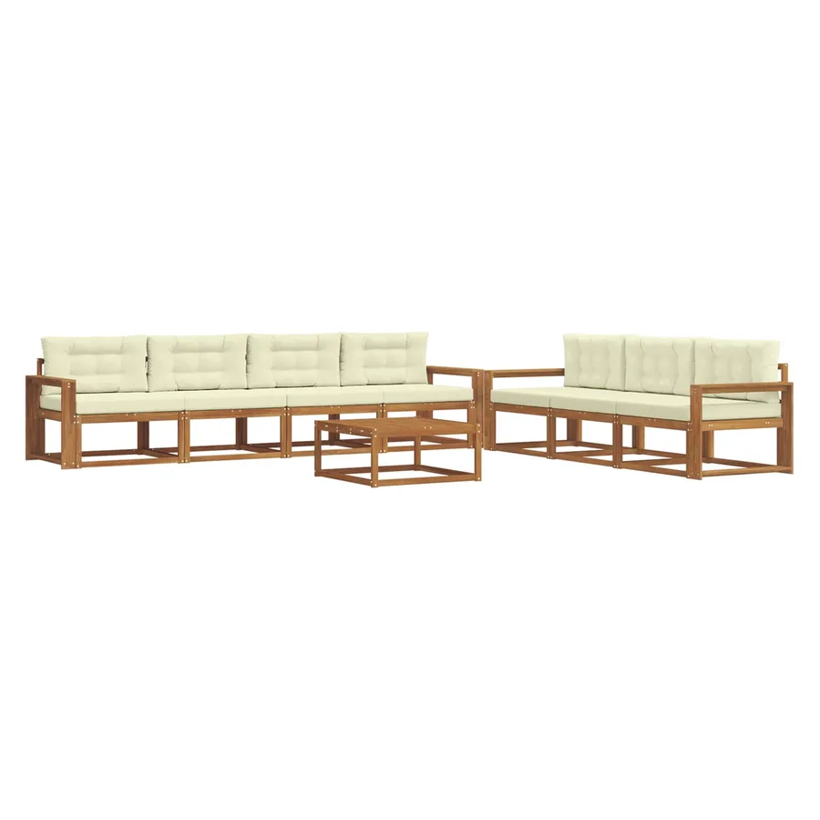 Ensemble de canapés d'extérieur 8 pcs Naturel et Crème - 2