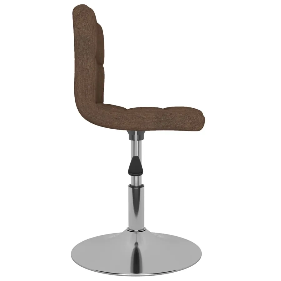 Tabouret de bar pivotant Marron Tissu - 4