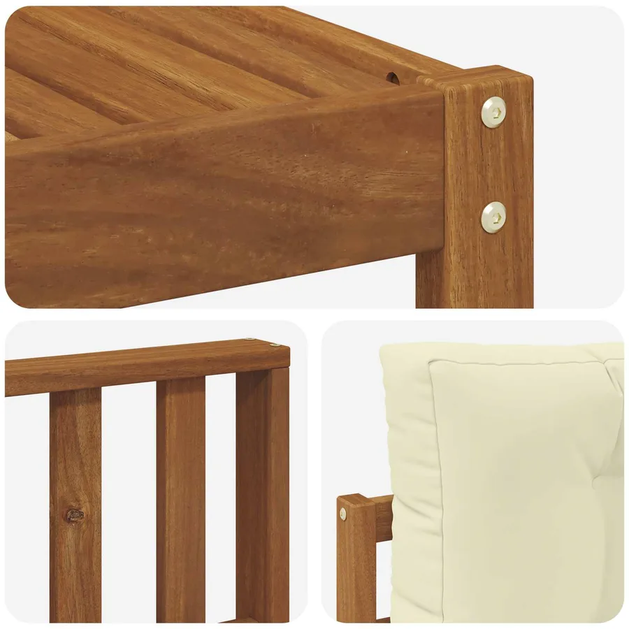 Ensemble de canapés d'extérieur 9 pcs Naturel et Crème - 7
