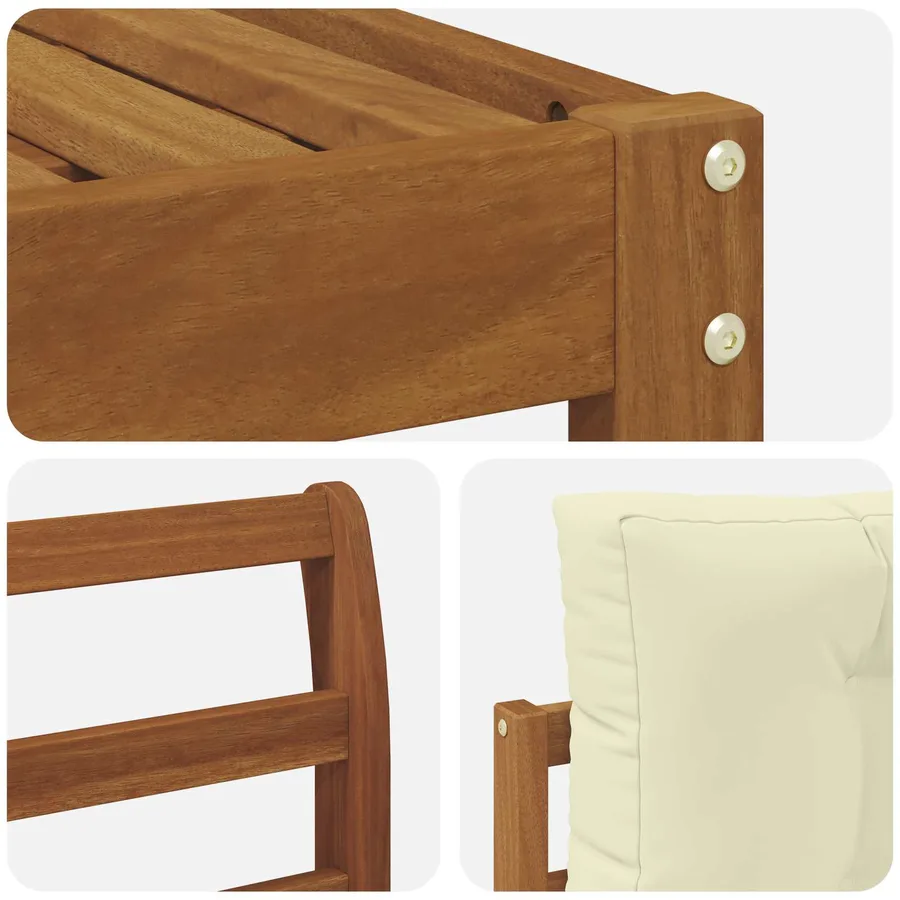 Ensemble de canapés d'extérieur 6 pcs Naturel et Crème - 5