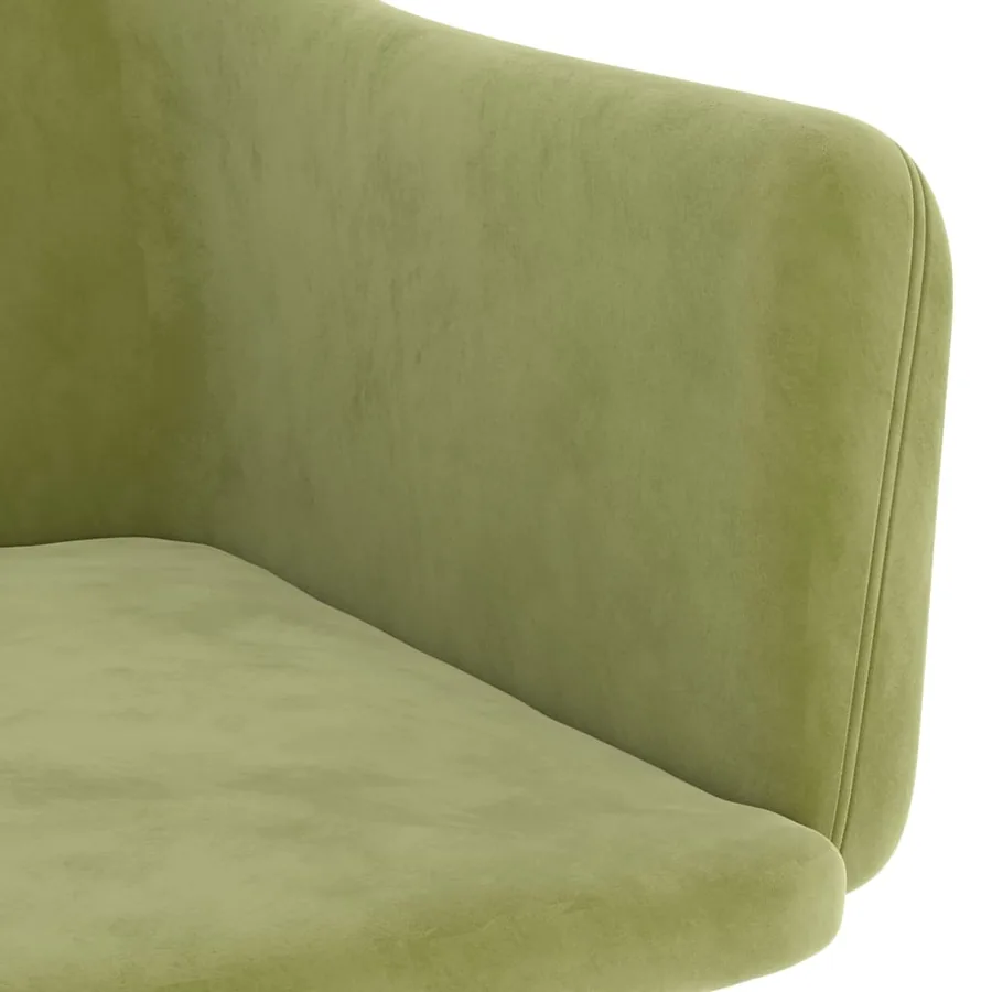 Chaises à manger lot de 2 Vert clair Velours - 6