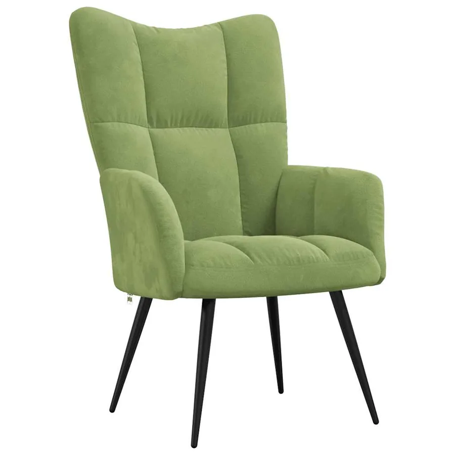 Chaise de relaxation Vert clair Velours - 2