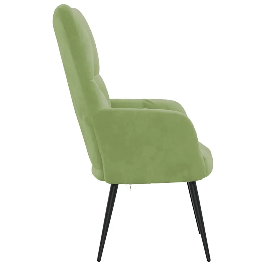 Chaise de relaxation Vert clair Velours - 4