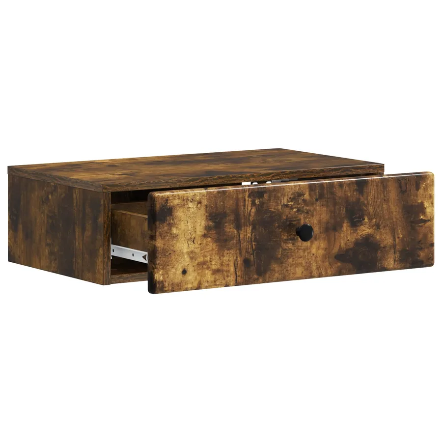 Table d'appoint murale Chêne fumé 59 x 34,5 x 17 cm - 4