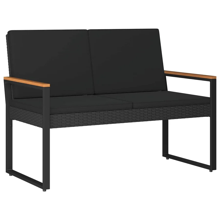 Ensemble de meubles d'extérieur 4 pcs Noir polyrotin - 4