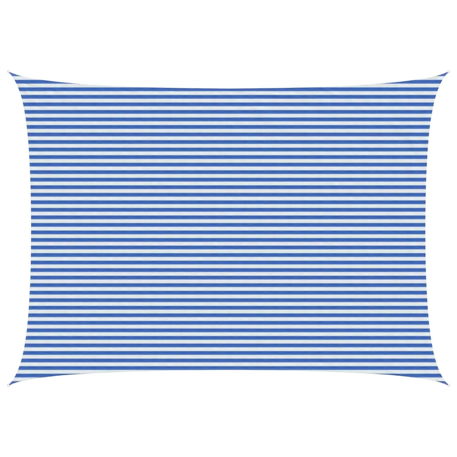 Voile d'ombre Bleu et Blanc 5 x 7 m HDPE