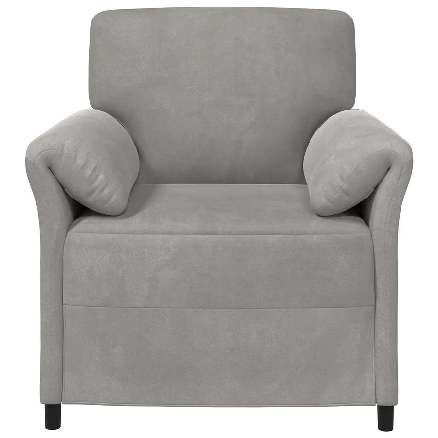 Canapé 1 place Gris clair 88 x 83 x 95 cm Velours - 3