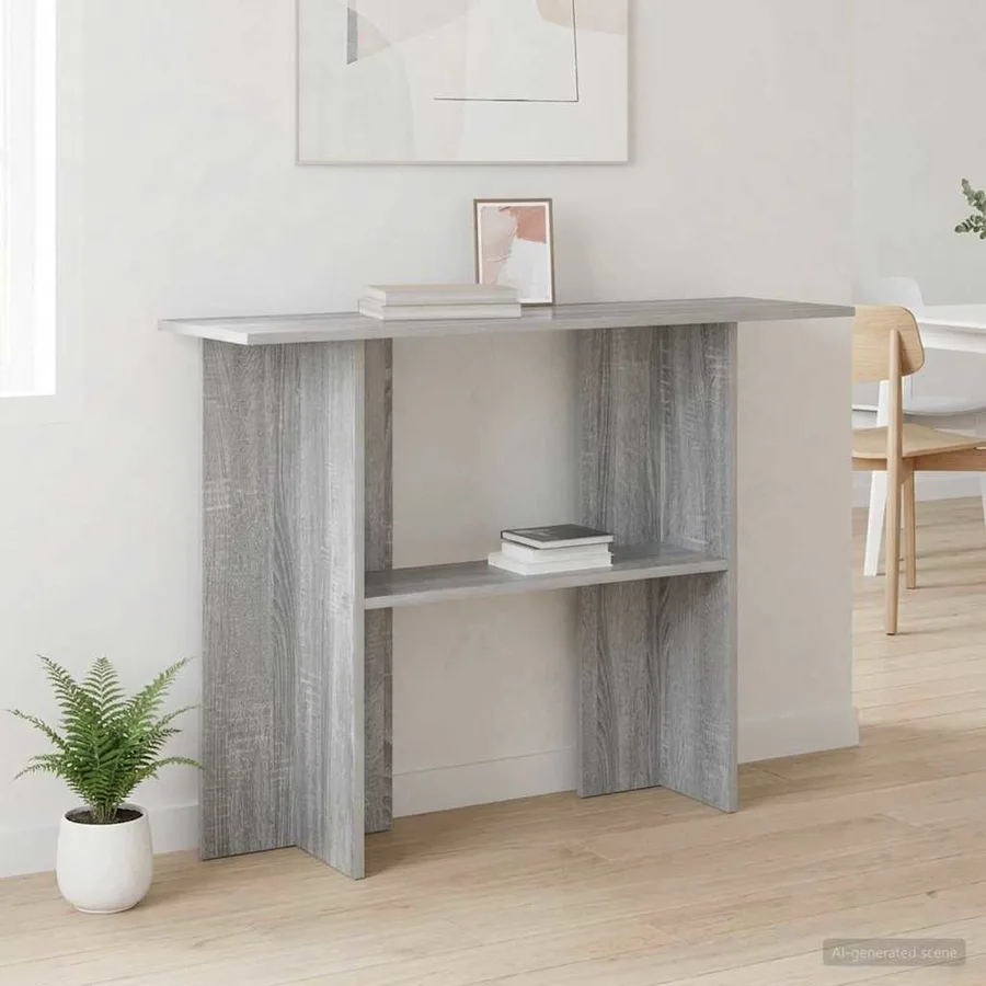 Table console Sonoma gris 100 x 30 x 75 cm Bois d'ingénierie - 4