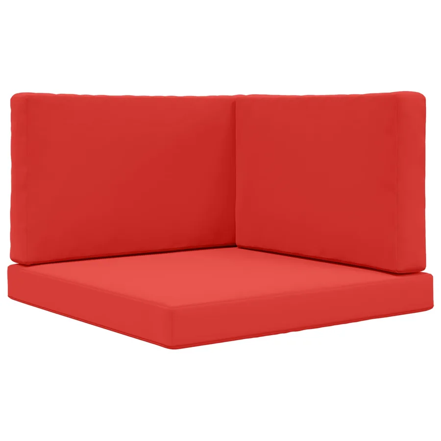 Coussin de canapé d'extérieur 3 pcs Rouge Polyester - 2