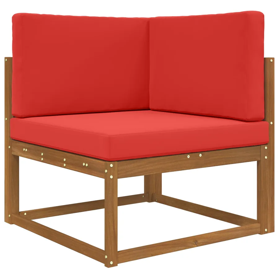 Coussin de canapé d'extérieur 3 pcs Rouge Polyester - 3