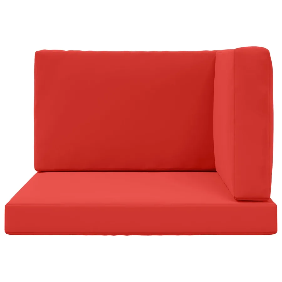 Coussin de canapé d'extérieur 3 pcs Rouge Polyester - 6