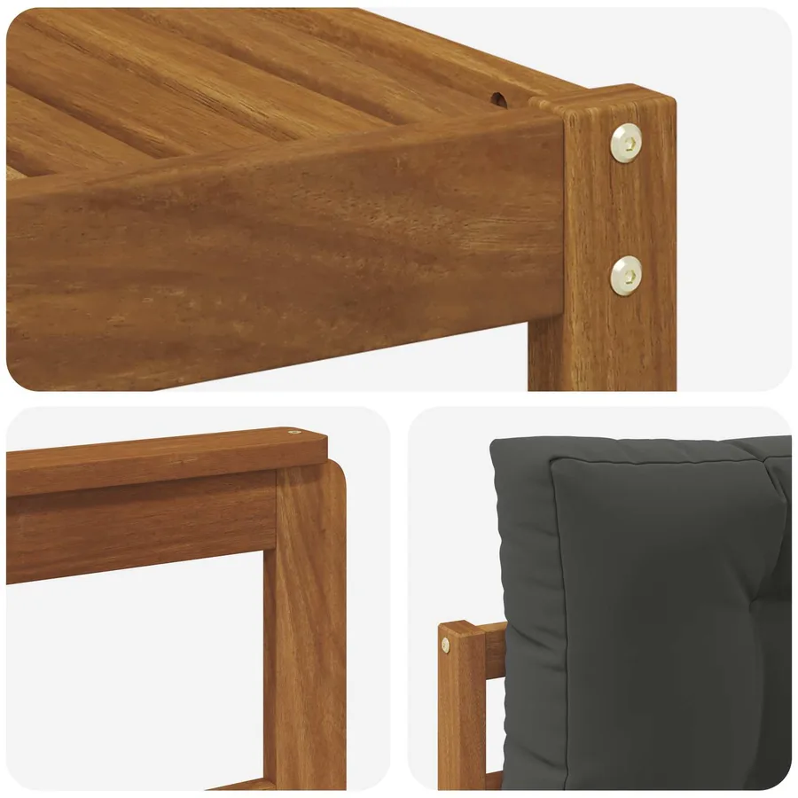 Ensemble de canapés d'extérieur 7 pcs Naturel et Anthracite - 6