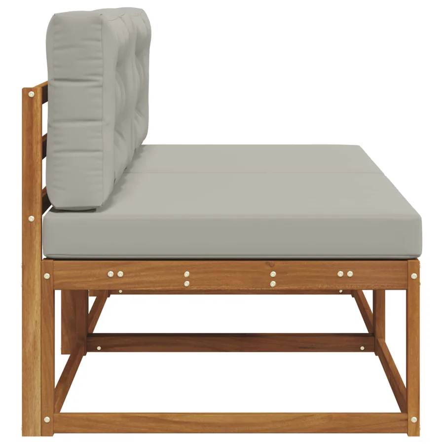 Sofa de milieu extérieur avec coussin 2 Pièce Naturel - 4