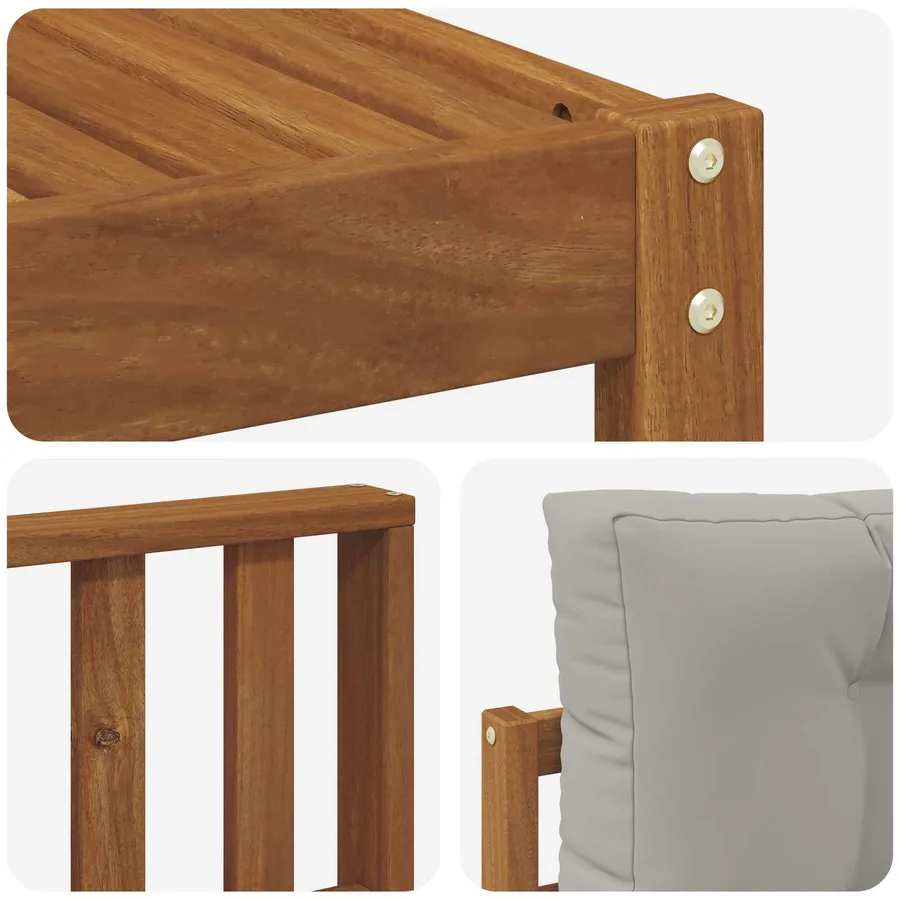 Ensemble de canapés d'extérieur 8 pcs Gris Naturel et Clair - 7