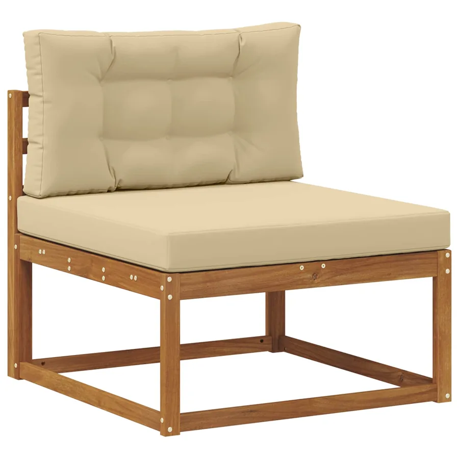 Ensemble de canapés d'extérieur 6 pcs Naturel et Beige - 4