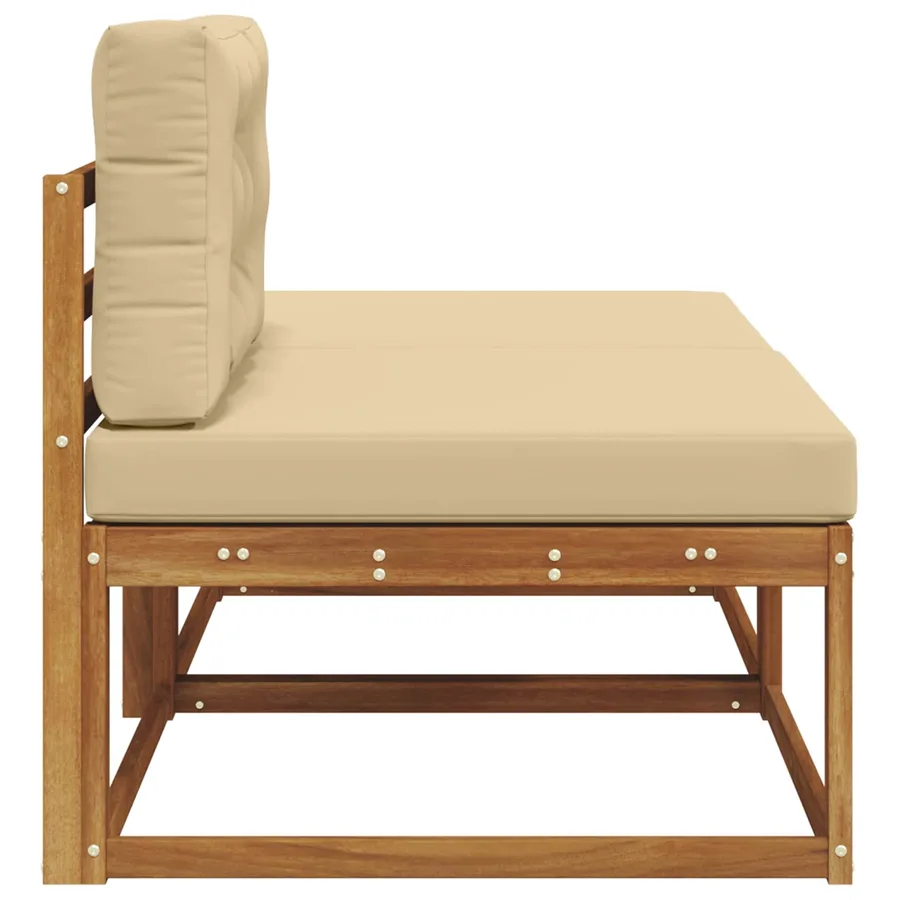 Unité de canapé sectionnel avec coussin 2 Pièce Naturel - 4