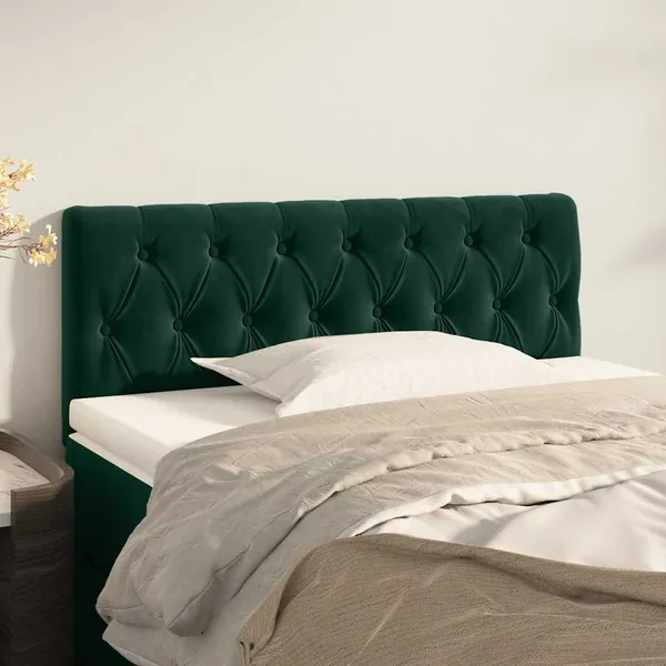 Tête de lit Vert foncé 100x7x78/88 cm Velours