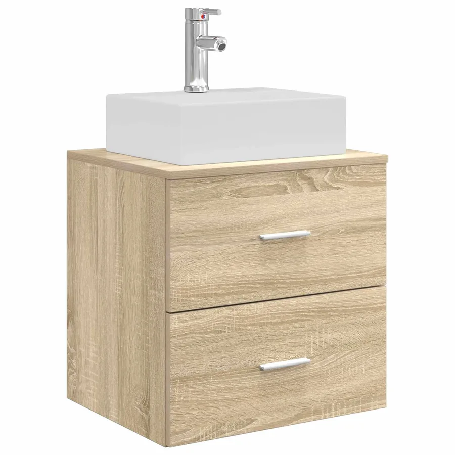 Ensemble de mobilier de salle de bain 5 pcs Chêne Sonoma - 5