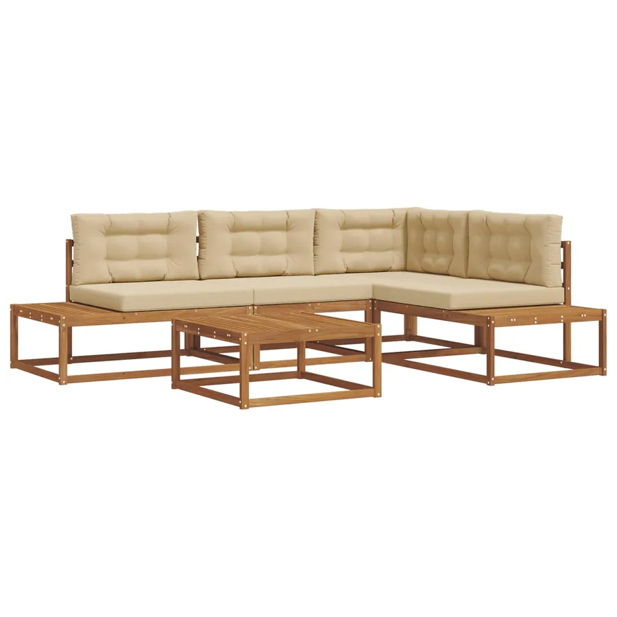 Ensemble de canapés d'extérieur Naturel et Beige - 2
