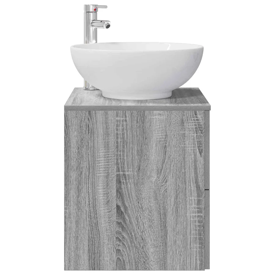 Vanité de lavabo mural Sonoma gris 49,5 x 44,5 x 66,5 cm - 4