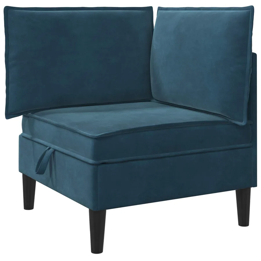 Ensemble de meubles pour le salon 5 pcs Bleu Velours - 4