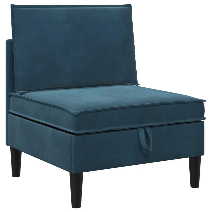 Ensemble de meubles pour le salon 5 pcs Bleu Velours - 5