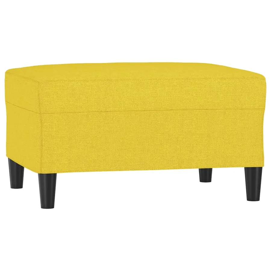 Repose-pied Jaune clair 70x55x41 cm Tissu - 2