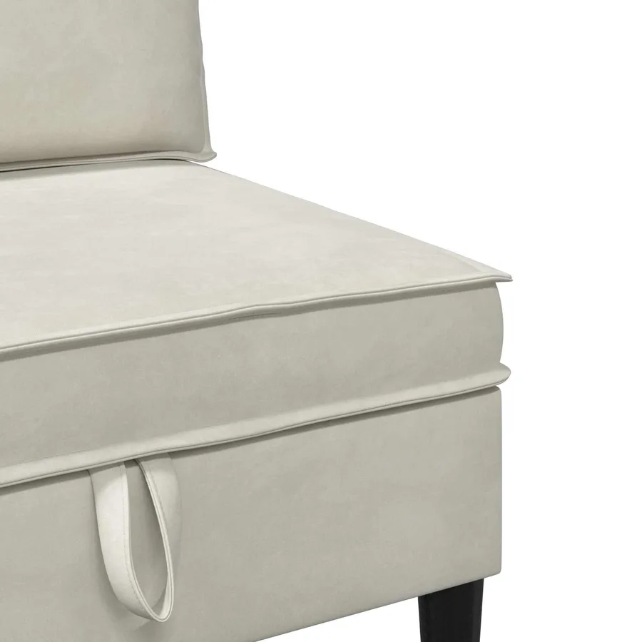 Ensemble de meubles pour le salon 4 pcs Crème Velours - 9