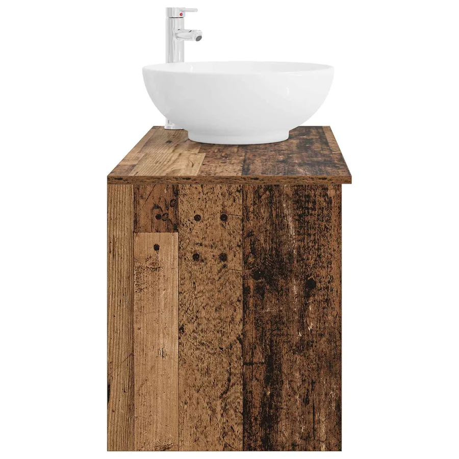 Ensemble de mobilier de salle de bain 2 pcs Bois ancien - 5