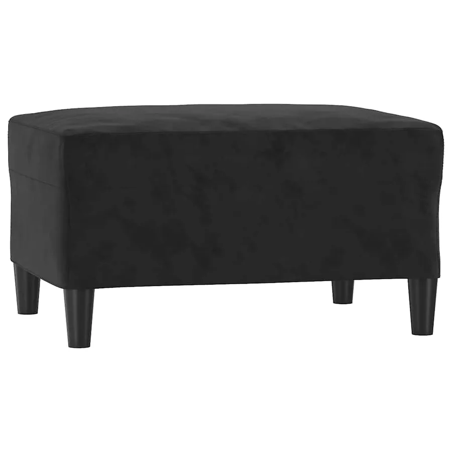 Repose-pied Noir 70x55x41 cm Velours - 2