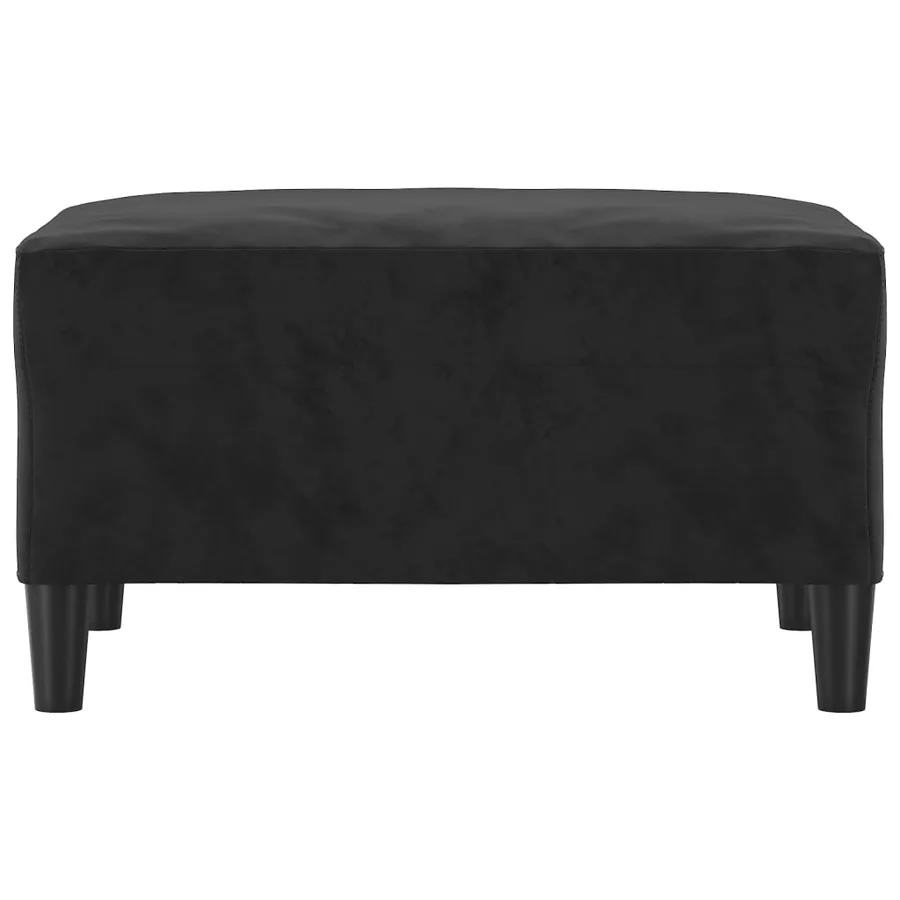 Repose-pied Noir 70x55x41 cm Velours - 3