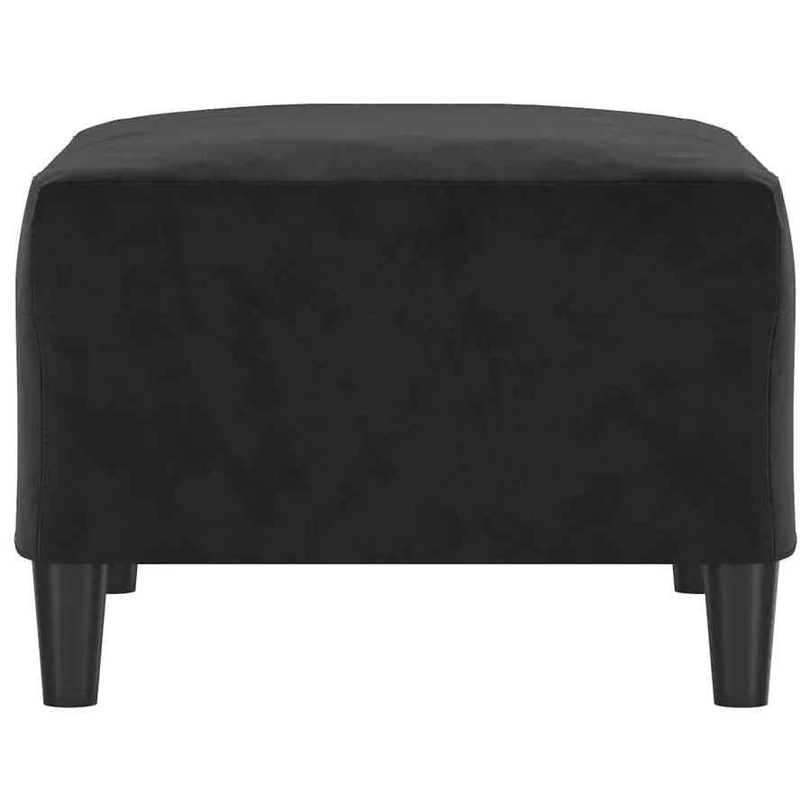 Repose-pied Noir 70x55x41 cm Velours - 4