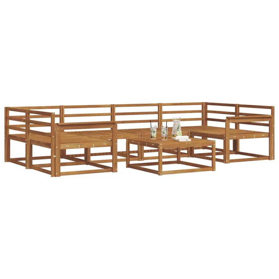 Ensemble de canapés d'extérieur 7 pcs Naturel - 3
