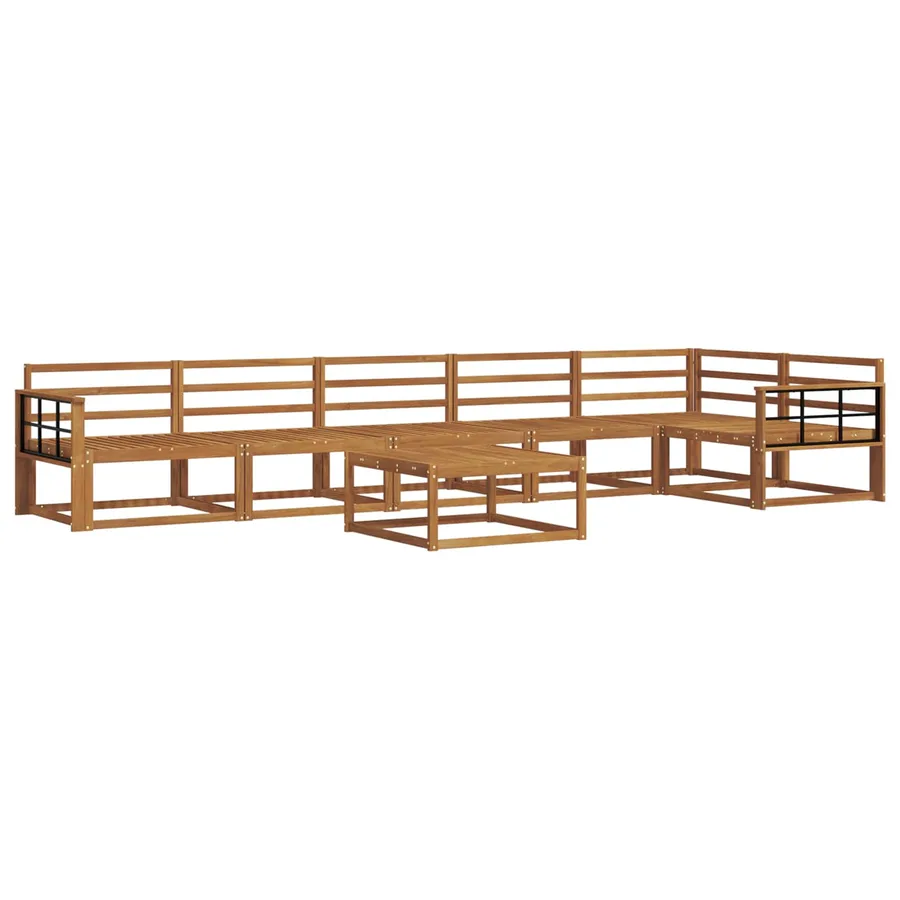 Ensemble de canapés d'extérieur 7 pcs Naturel - 2