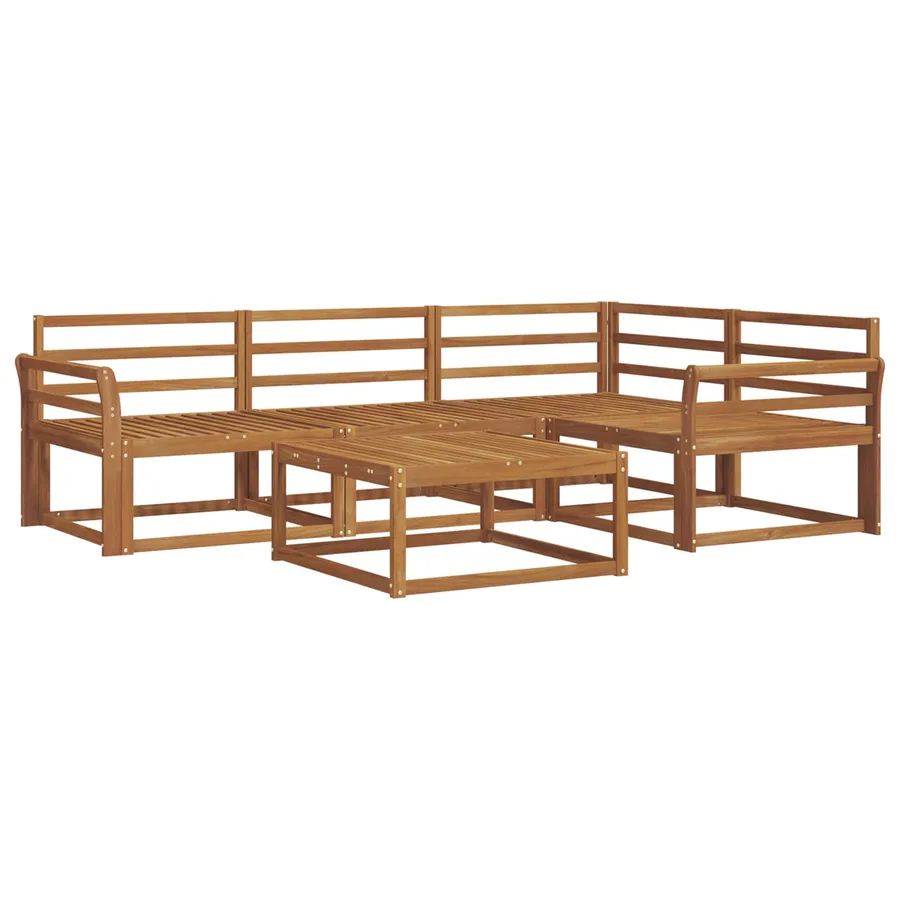 Ensemble de canapés d'extérieur 5 pcs Naturel - 2