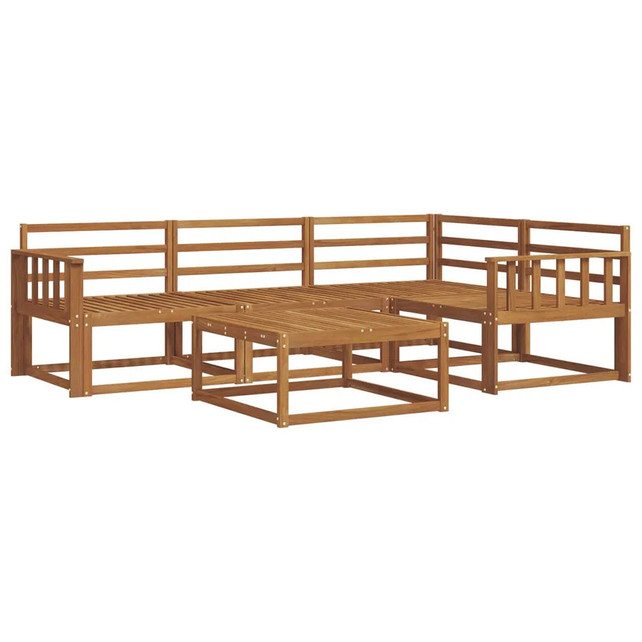Ensemble de canapés d'extérieur 5 pcs Naturel - 2