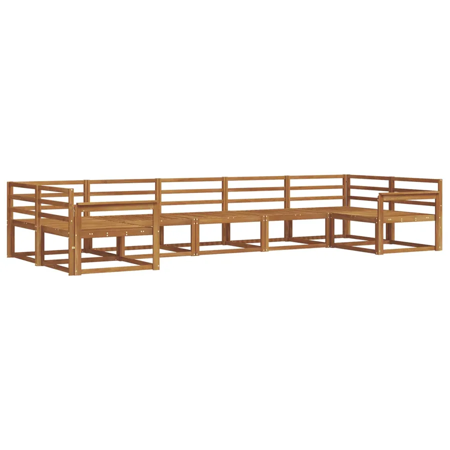 Ensemble de canapés d'extérieur 7 pcs Naturel - 2