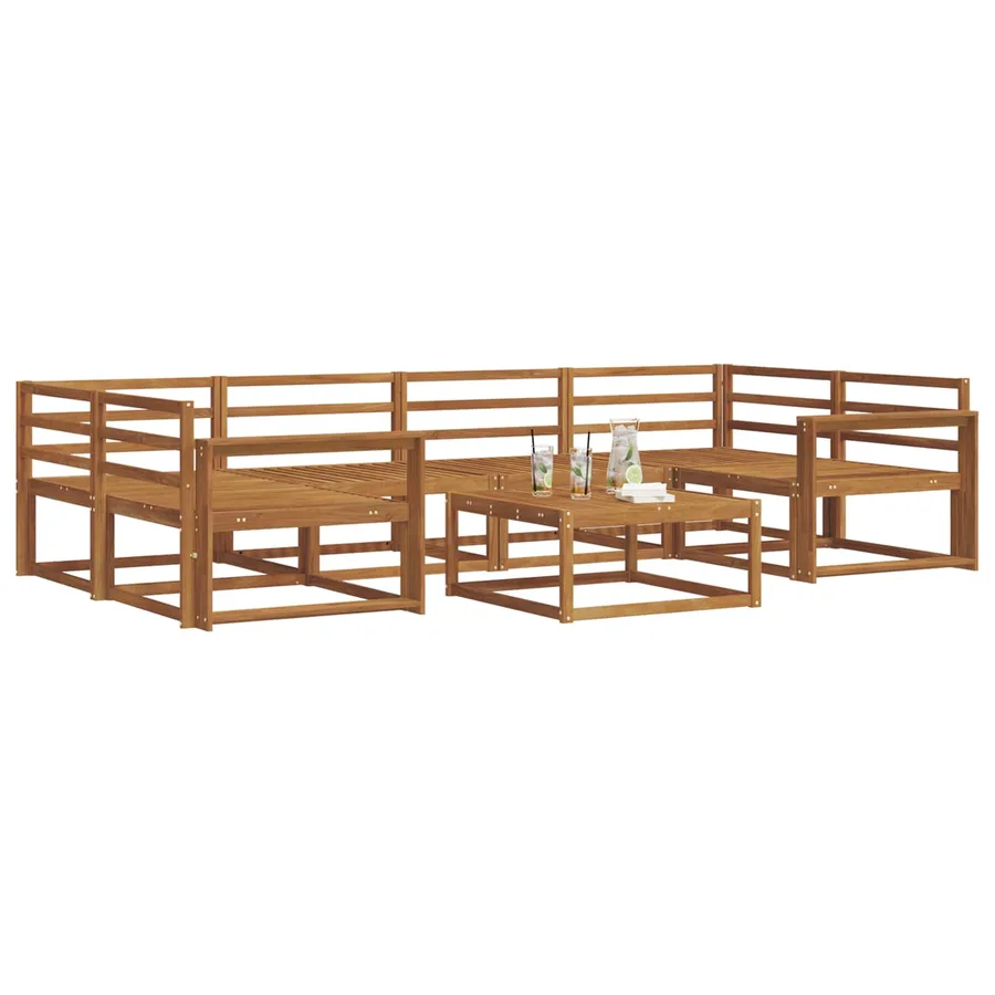 Ensemble de canapés d'extérieur 7 pcs Naturel - 3