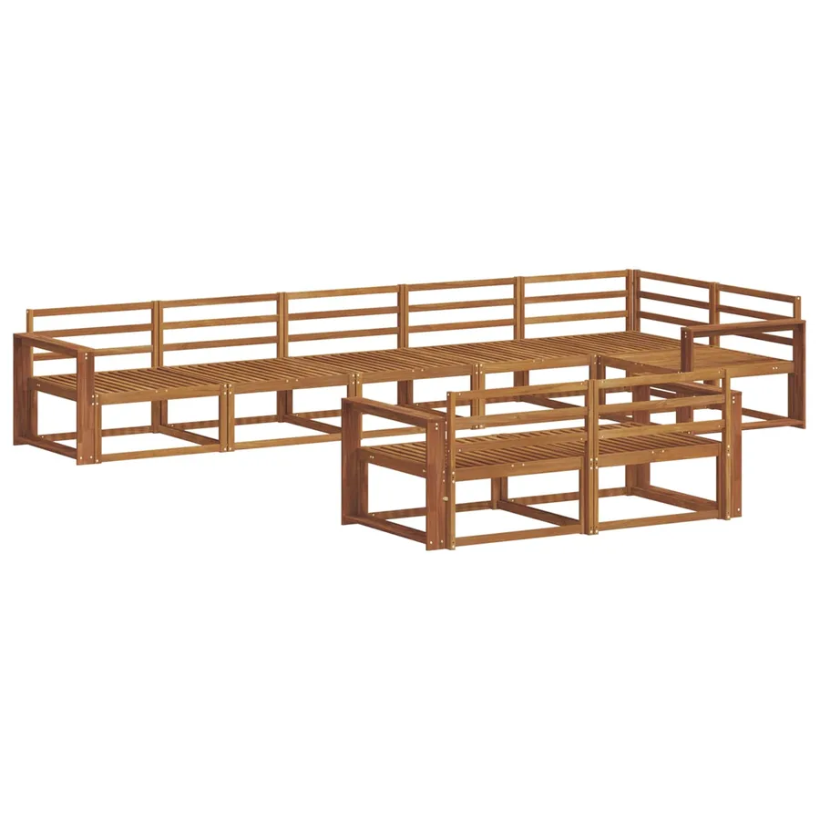 Ensemble de canapés d'extérieur 8 pc Naturel - 2