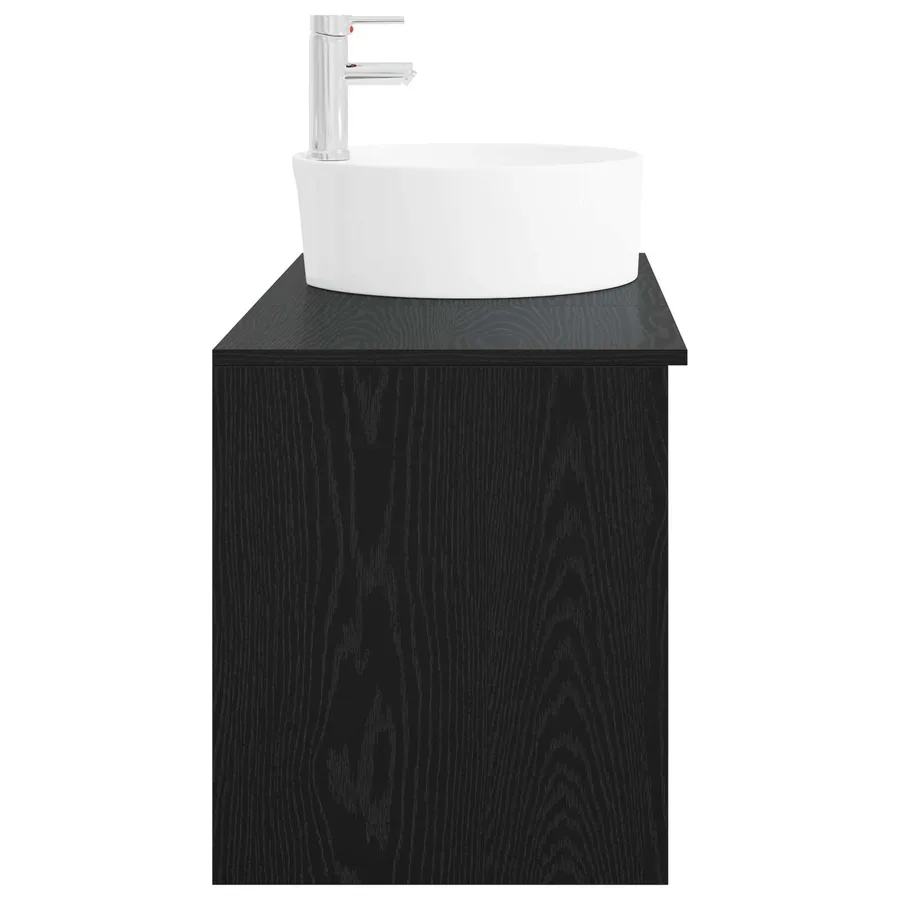 Ensemble de mobilier de salle de bain 2 pcs Chêne noir - 5