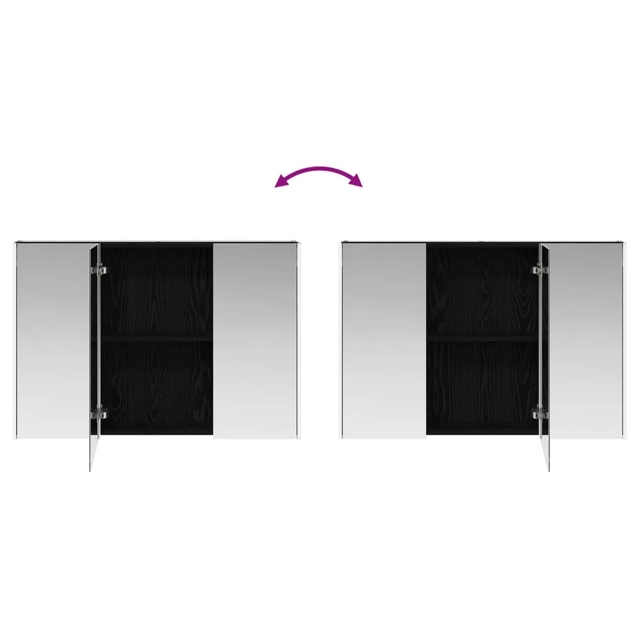 Ensemble de mobilier de salle de bain 4 pcs Chêne noir - 12
